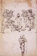 LEONARDO da Vinci Studies fur the adoration of the Konige oil painting reproduction